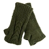 Nirvanna Designs Cable Handwarmers In Green