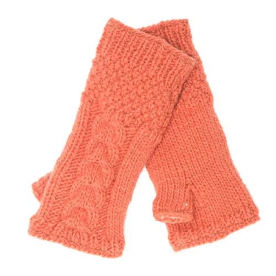 Nirvanna Designs Cable Handwarmers In Pink