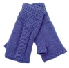 Nirvanna Designs Cable Handwarmers In Purple