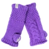 Nirvanna Designs Cable Handwarmers In Purple