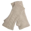 Nirvanna Designs Cable Handwarmers In Neutral