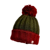 Nirvanna Designs Cherry Pom Hat In Burgundy/olive