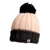Nirvanna Designs Cherry Pom Hat In Charcoal/pink Quartz