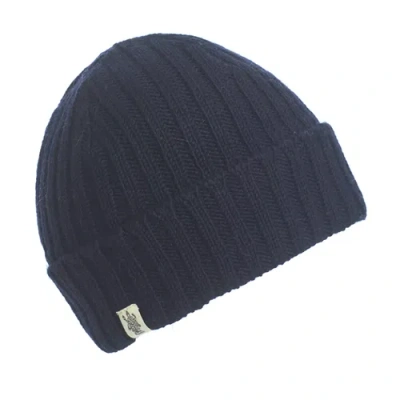 Nirvanna Designs Clyde Rib Fold Cap In Navy
