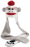 Nirvanna Designs Cute Monkey Hatscarf In Grey