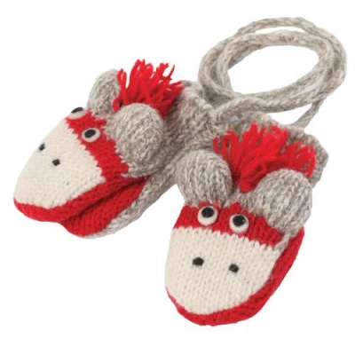 Nirvanna Designs Cute Monkey Mittens-grey