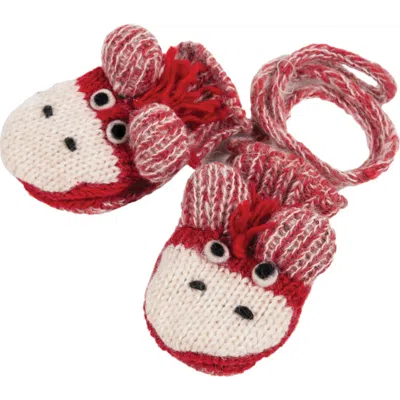 Nirvanna Designs Cute Monkey Mittens-red