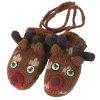 Nirvanna Designs Deer Mittens In Brown