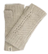 Nirvanna Designs Diagonal Knit Handwarmers In Neutral
