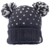 Nirvanna Designs Double Pom Kira Hat In Charcoal