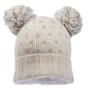 Nirvanna Designs Double Pom Kira Hat In White