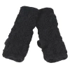 Nirvanna Designs Flower Crochet Handwarmers In Black
