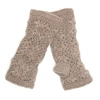 Nirvanna Designs Flower Crochet Handwarmers In Brown