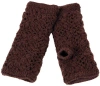 Nirvanna Designs Flower Crochet Handwarmers In Brown