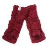 Nirvanna Designs Flower Crochet Handwarmers In Burgundy