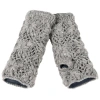 Nirvanna Designs Flower Crochet Handwarmers In Gray