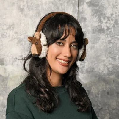 Nirvanna Designs Grizzly Earmuffs In Brown