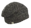 Nirvanna Designs Marich Pattern Long Pull On Cap In Charcoal