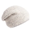 Nirvanna Designs Marich Pattern Long Pull On Cap In White