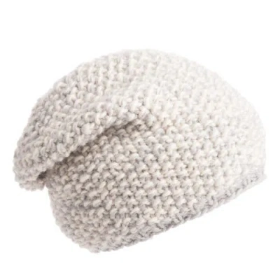 Nirvanna Designs Marich Pattern Long Pull On Cap In White