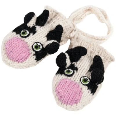 Nirvanna Designs Milk Cow Mittens In White