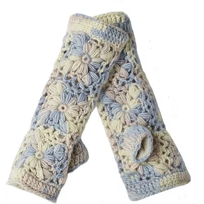 Nirvanna Designs Multi Color Flower Crochet Handwarmers