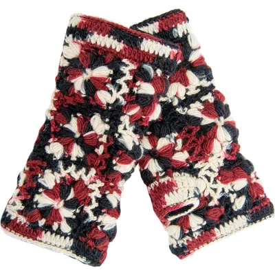 Nirvanna Designs Multi Color Flower Crochet Handwarmers