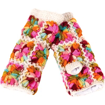 Nirvanna Designs Multi Color Flower Crochet Handwarmers