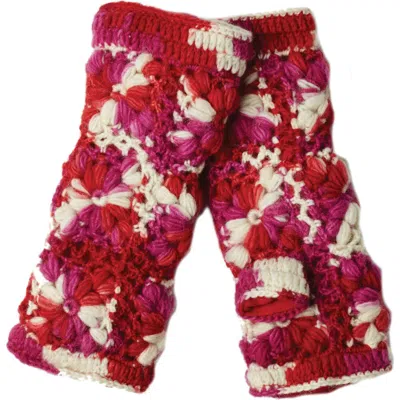 Nirvanna Designs Multi Color Flower Crochet Handwarmers