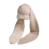 Nirvanna Designs Oversized Ear Beanie In Linen