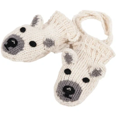 Nirvanna Designs Kids'  Polar Bear Mittens In White