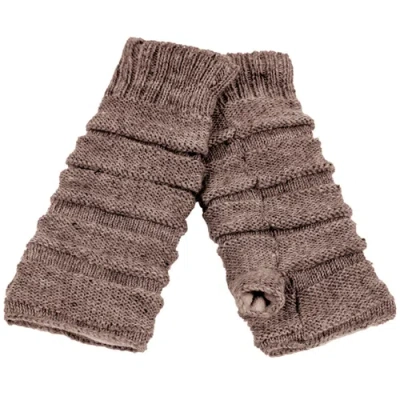 Nirvanna Designs Reverse Step Handwarmers In Brown