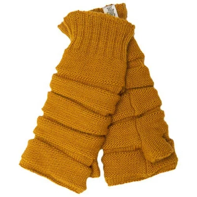 Nirvanna Designs Reverse Step Handwarmers In Yellow