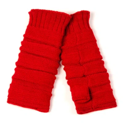Nirvanna Designs Reverse Step Handwarmers In Red