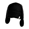 Nirvanna Designs Rib Earpup Hat In Black