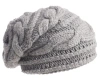 Nirvanna Designs Triple Braid Cable Slouch In Ash