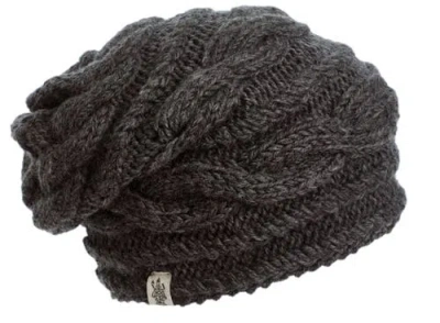 Nirvanna Designs Triple Braid Cable Slouch In Charcoal