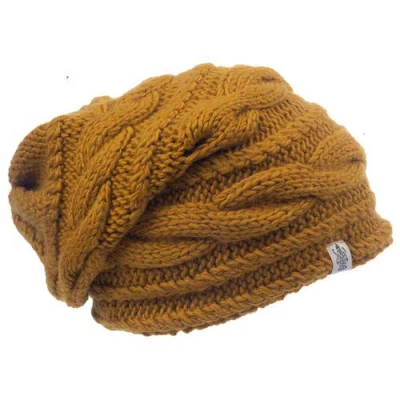 Nirvanna Designs Triple Braid Cable Slouch In Honey