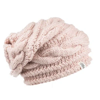 Nirvanna Designs Triple Braid Cable Slouch In Pink Quartz