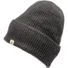 Nirvanna Designs Troubadour Rib Fold Beanie In Charcoal