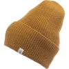 Nirvanna Designs Troubadour Rib Fold Beanie In Honey