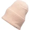Nirvanna Designs Troubadour Rib Fold Beanie In Pink Quartz