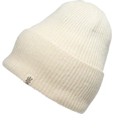 Nirvanna Designs Troubadour Rib Fold Beanie In White