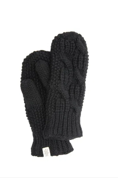 Nirvanna Designs Women's Soho Knit Mittens In Black