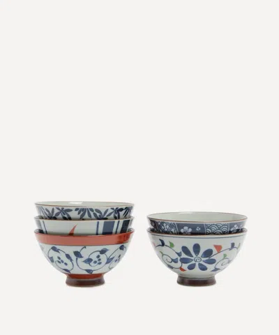 Nishikawa Japan Mixed Designs Bowl Set Of Five