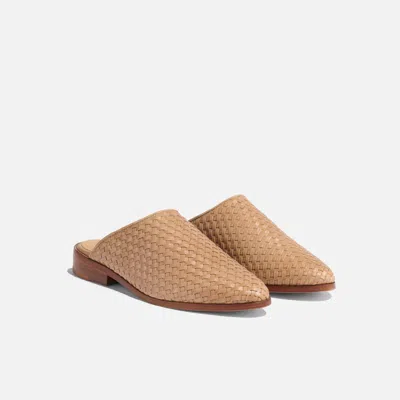Nisolo Ama Woven Mule Woven Almond In Animal Print