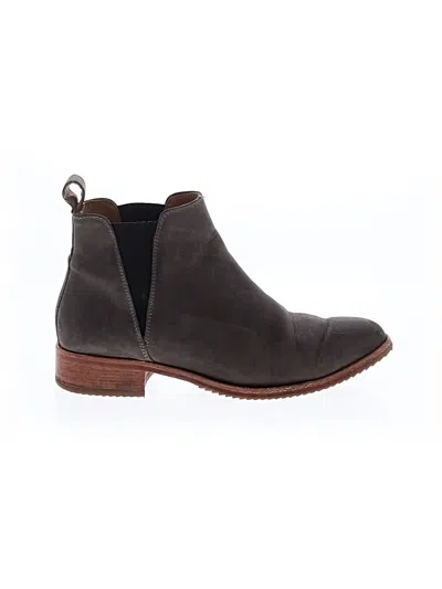 Pre-owned Nisolo Ankle Boots In Gray