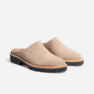 Nisolo Emilee Lug Mule Linen Suede In Brown