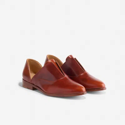 Nisolo Emma D'orsay Oxford 2.0 Brandy In Burgundy