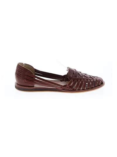 Pre-owned Nisolo Flats In Brown